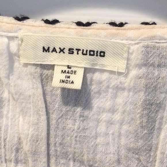 Max Studio Peasant Top - Picture 2 of 5